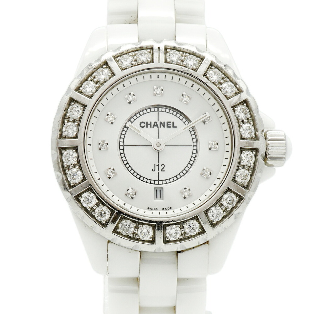 Chanel J12 Diamond H2429 White Dial Women's Watch